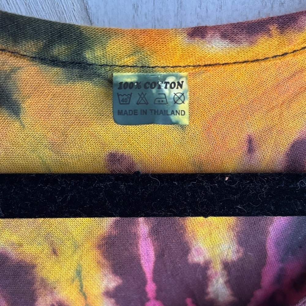 Tie-Dye Women's Top Dress - Multicolor 100% Cotton - Picture 2 of 7